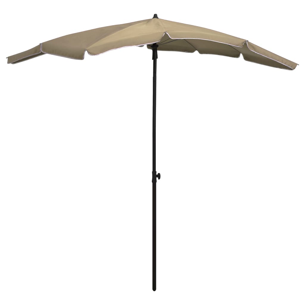 Vidaxl parasol met paal 200x130 cm taupe