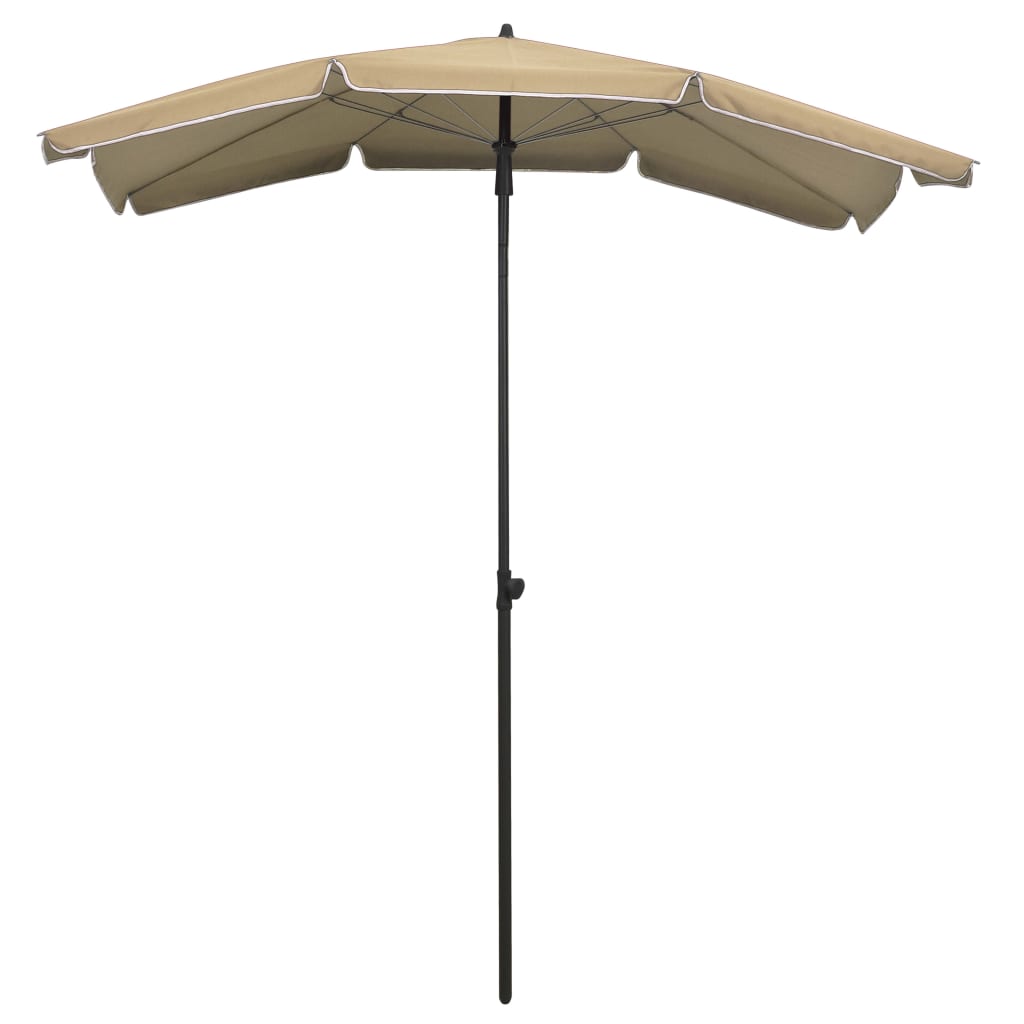 Vidaxl parasol met paal 200x130 cm taupe