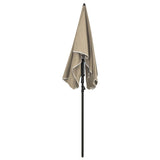 Vidaxl parasol met paal 200x130 cm taupe