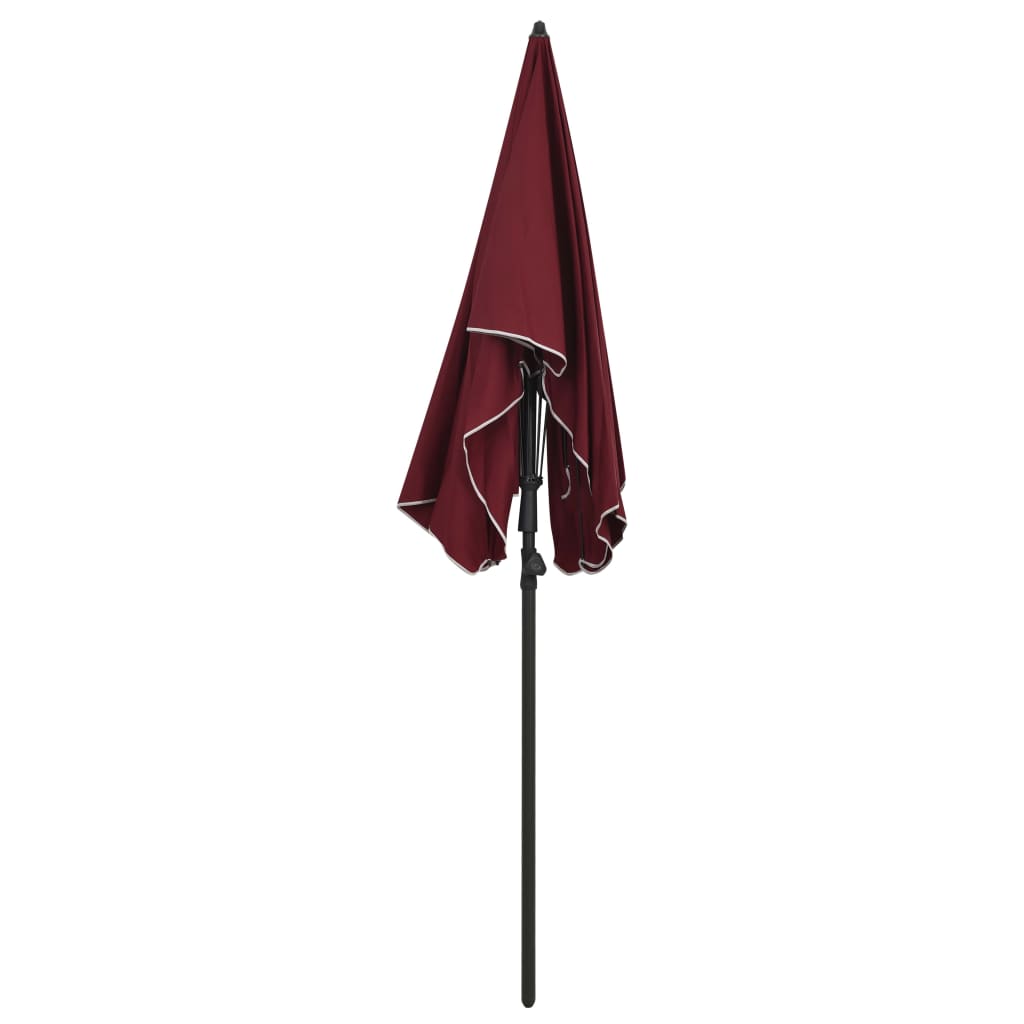 Vidaxl parasol met paal 200x130 cm bordeauxrood