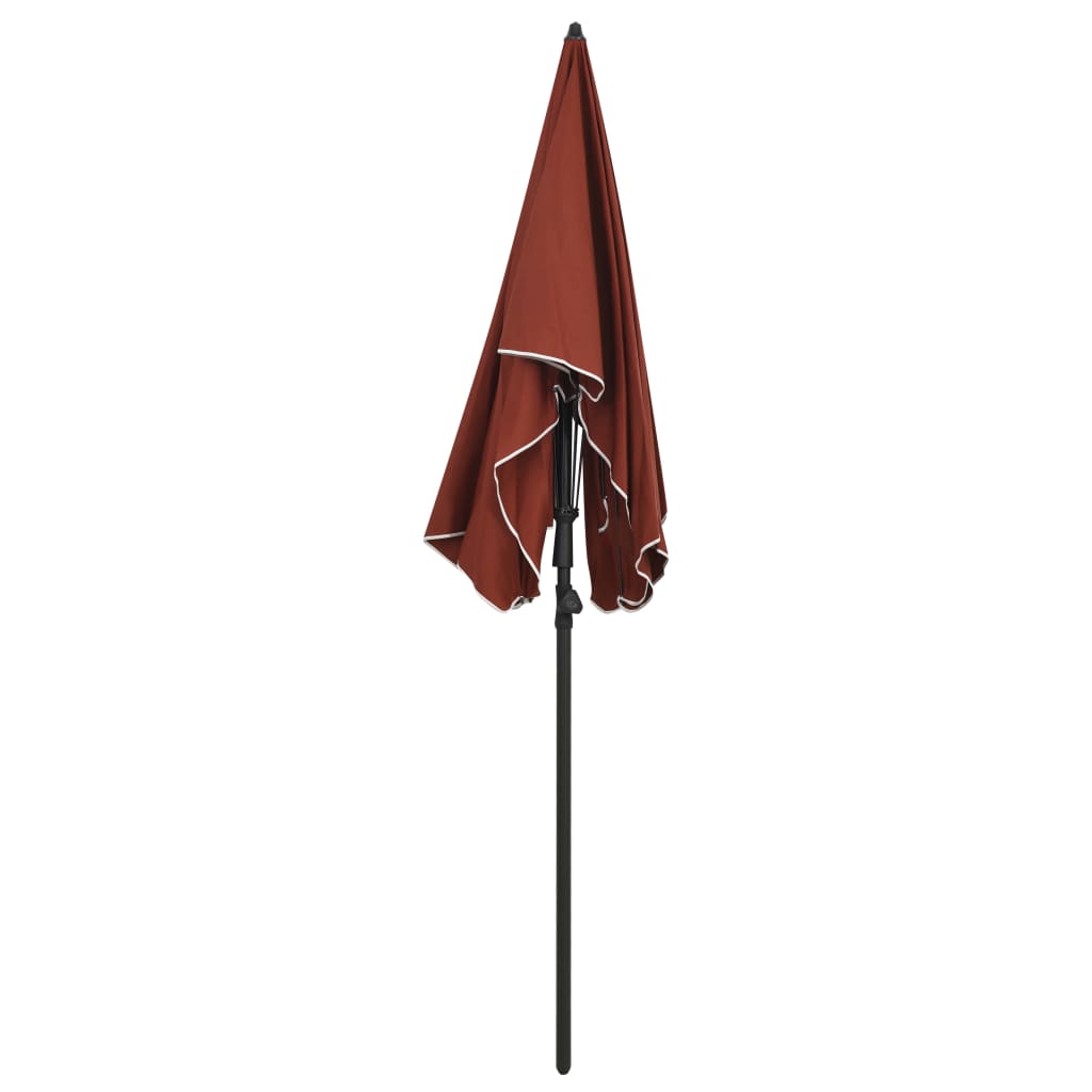 Vidaxl parasol met paal 200x130 cm terracottakleurig