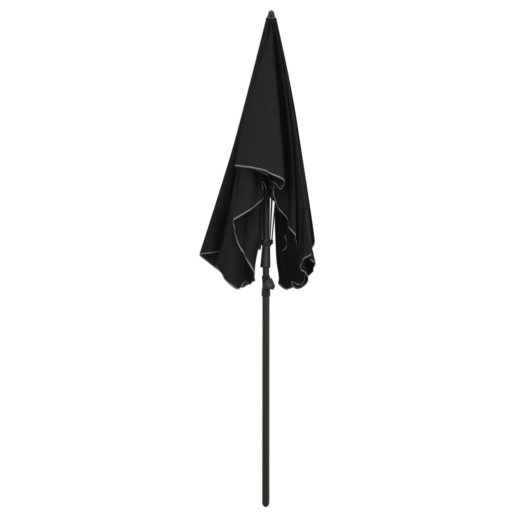 Vidaxl parasol met paal 200x130 cm zwart