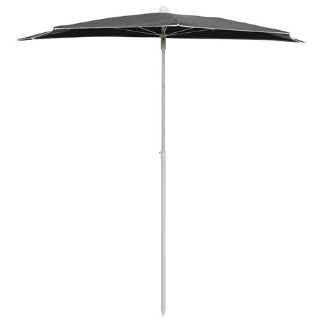 Vidaxl parasol half met paal 180x90 cm antracietkleurig