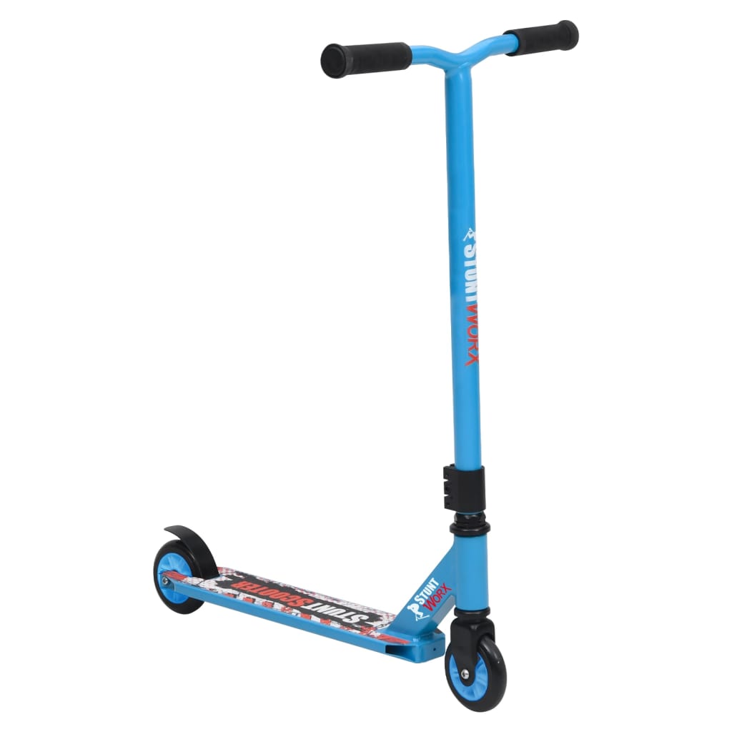 VidaXL Stuntstep met aluminium stuur blauw