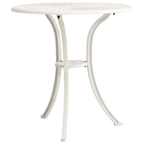 Vidaxl tuintafel 62x62x65 cm gietaluminium wit