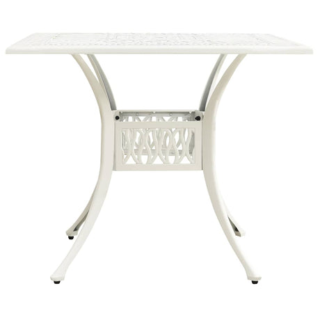 Vidaxl tuintafel 90x90x73 cm gietaluminium wit
