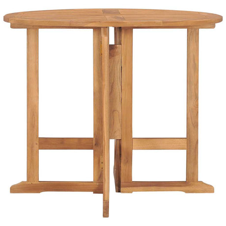 Vidaxl tuintafel inklapbaar ø 90x75 cm massief teakhout