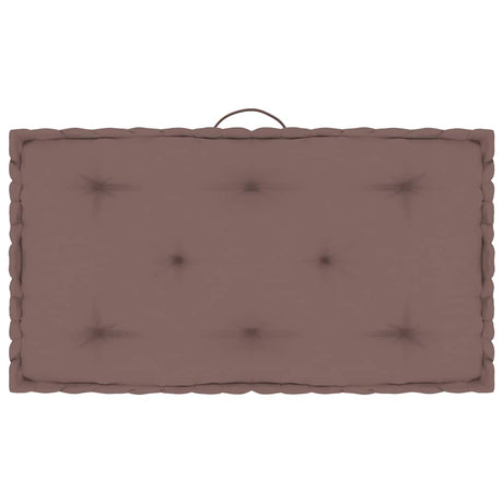 Vidaxl palletvloerkussen 73x40x7 cm katoen taupe