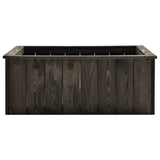 VidaXL Plantenbak verhoogd 74x77x30 cm massief grenenhout grijs
