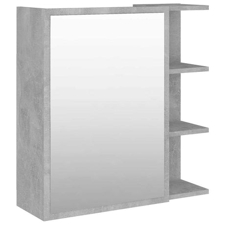 Vidaxl badkamerspiegelkast 62,5x20,5x64 cm bewerkt hout betongrijs