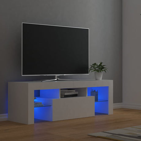 Vidaxl tv-meubel met led-verlichting 120x35x40 cm wit