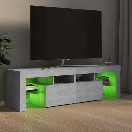Vidaxl tv-meubel met led-verlichting 140x36,5x40 cm betongrijs