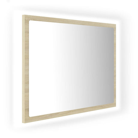 Vidaxl badkamerspiegel led 60x8,5x37 cm acryl sonoma eikenkleurig