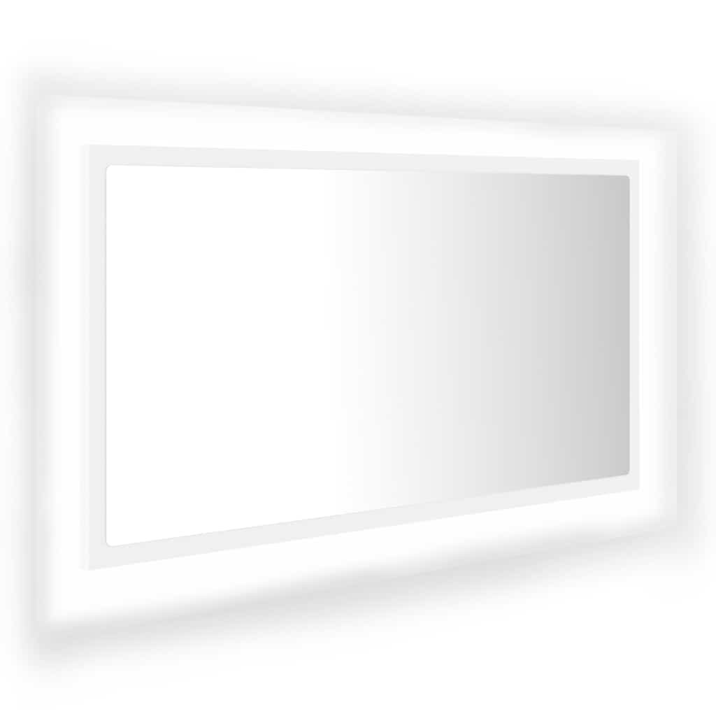 Vidaxl badkamerspiegel led 80x8,5x37 cm acryl wit