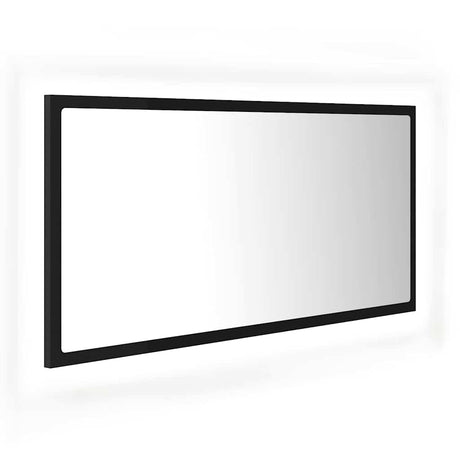 Vidaxl badkamerspiegel led 90x8,5x37 cm acryl zwart