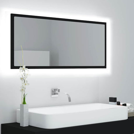 Vidaxl badkamerspiegel led 100x8,5x37 cm acryl zwart