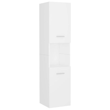 Vidaxl badkamerkast 30x30x130 cm bewerkt hout wit