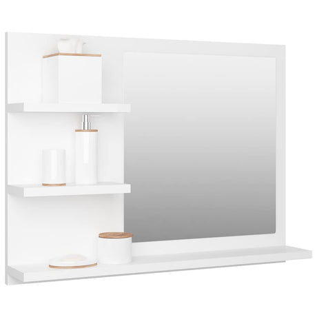Vidaxl badkamerspiegel 60x10,5x45 cm bewerkt hout wit