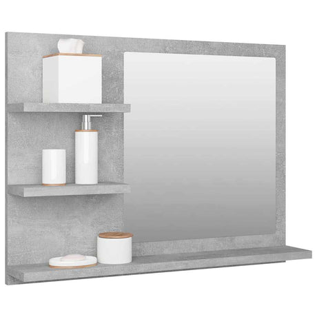 Vidaxl badkamerspiegel 60x10,5x45 cm bewerkt hout betongrijs