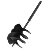 Vidaxl grondboor met handvat 250 mm met verlengbuis 8 m staal