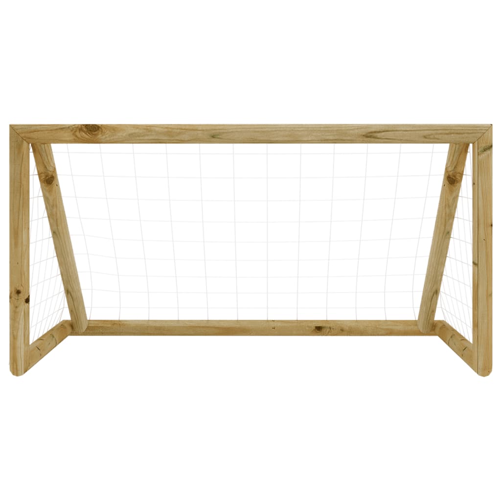 VidaXL Voetbaldoel met net 120x60x80 cm geïmpregneerd grenenhout