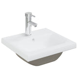 Vidaxl inbouwwastafel met kraan 42x39x18 cm keramiek wit