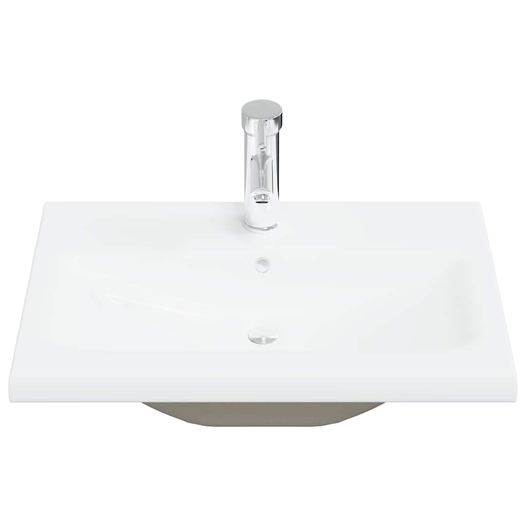 Vidaxl inbouwwastafel met kraan 61x39x18 cm keramiek wit