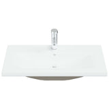 Vidaxl inbouwwastafel met kraan 81x39x18 cm keramiek wit