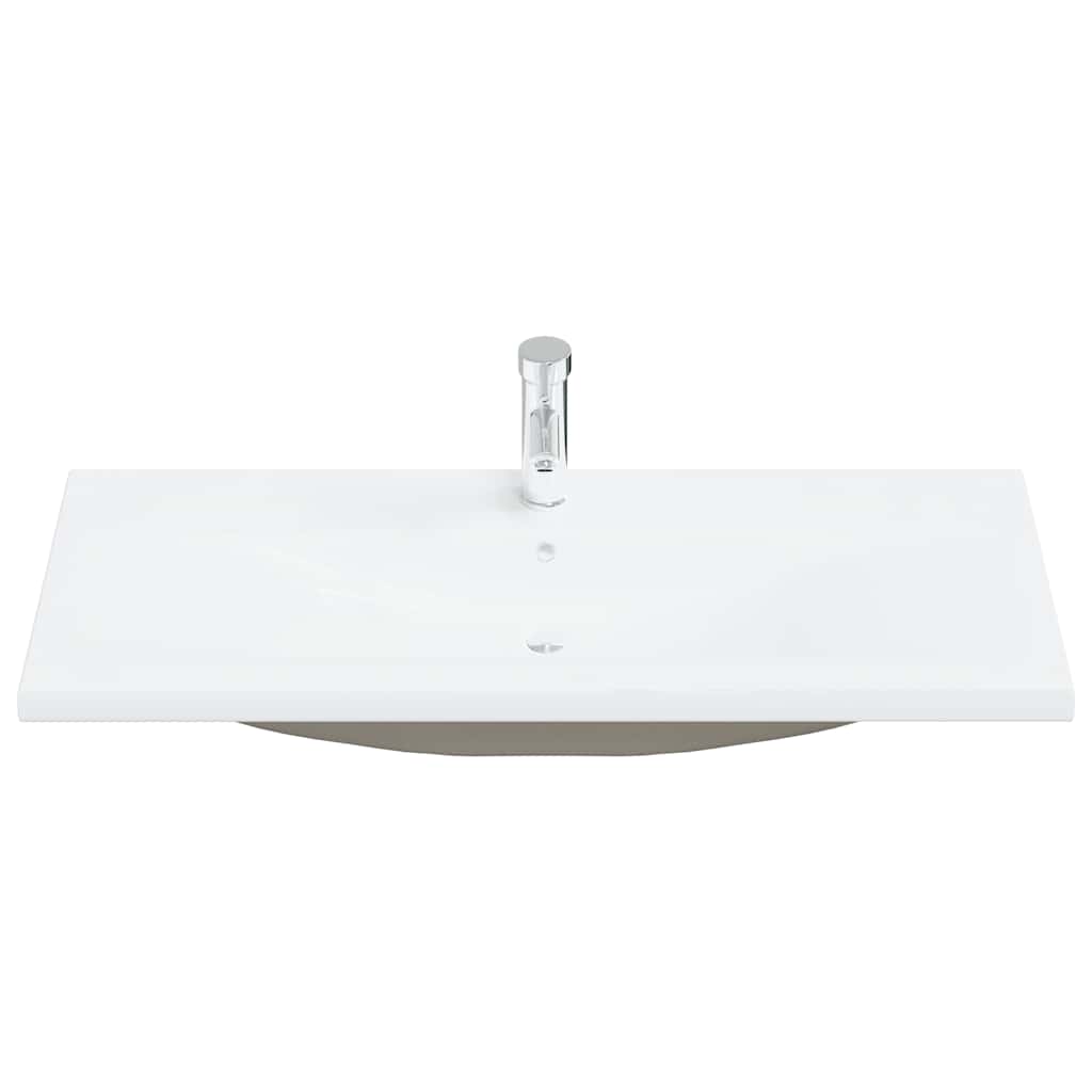 Vidaxl inbouwwastafel met kraan 101x39x18 cm keramiek wit