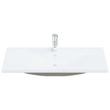 Vidaxl inbouwwastafel met kraan 101x39x18 cm keramiek wit