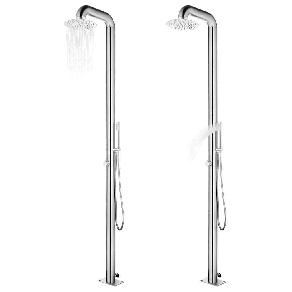 Vidaxl buitendouche 225 cm roestvrij staal