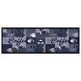 Vidaxl keukenmat wasbaar coffee 60x300 cm blauw