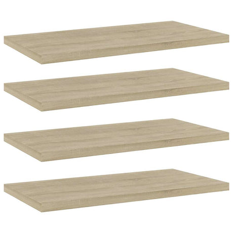 Vidaxl wandschappen 4 st 40x20x1,5 cm bewerkt hout sonoma eikenkleurig
