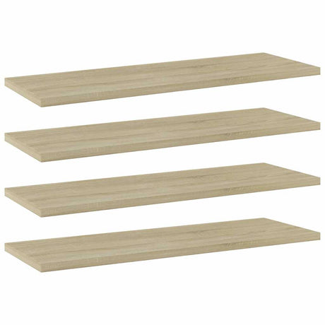 Vidaxl wandschappen 4 st 60x20x1,5 cm spaanplaat sonoma eikenkleurig