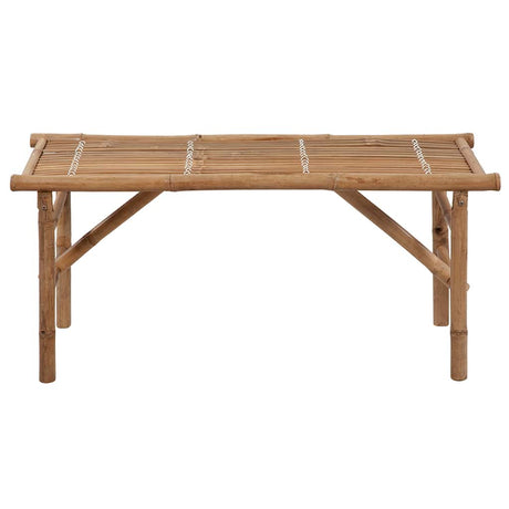 Vidaxl tuinbank inklapbaar met kussen 118 cm bamboe