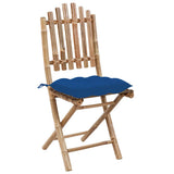 Vidaxl tuinstoelen 2 st inklapbaar met kussens bamboe