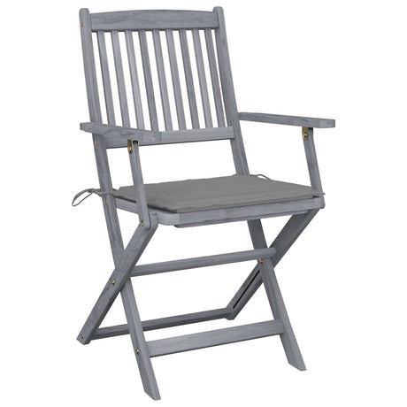 Vidaxl tuinstoelen 2 st inklapbaar met kussens massief acaciahout