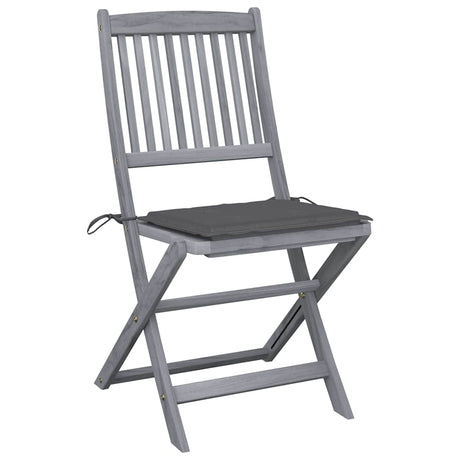 Vidaxl tuinstoelen 2 st inklapbaar met kussens massief acaciahout