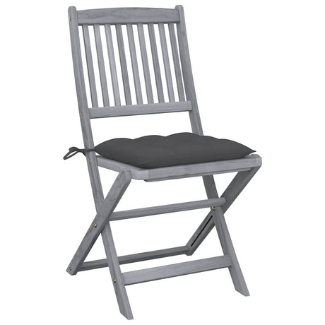 Vidaxl tuinstoelen 2 st inklapbaar met kussens massief acaciahout