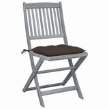 Vidaxl tuinstoelen 2 st inklapbaar met kussens massief acaciahout