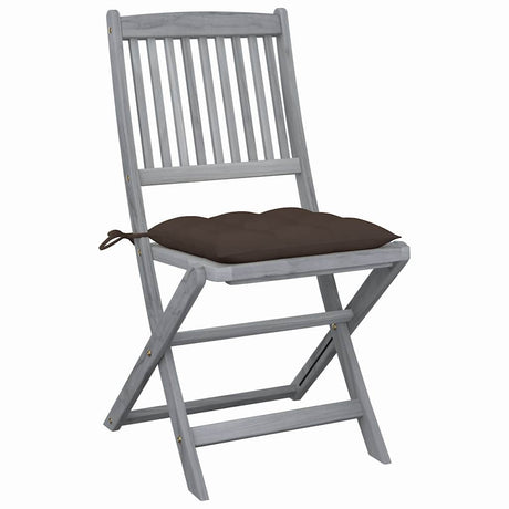 Vidaxl tuinstoelen 4 st inklapbaar met kussens massief acaciahout