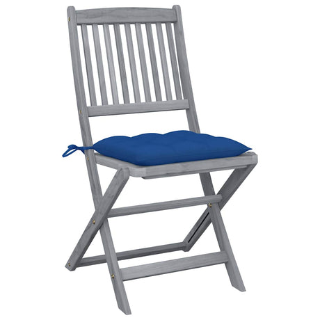 Vidaxl tuinstoelen 4 st inklapbaar met kussens massief acaciahout