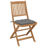 Vidaxl tuinstoelen 2 st inklapbaar met kussens massief acaciahout