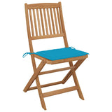 Vidaxl tuinstoelen 4 st inklapbaar met kussens massief acaciahout