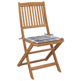 Vidaxl tuinstoelen 4 st inklapbaar met kussens massief acaciahout