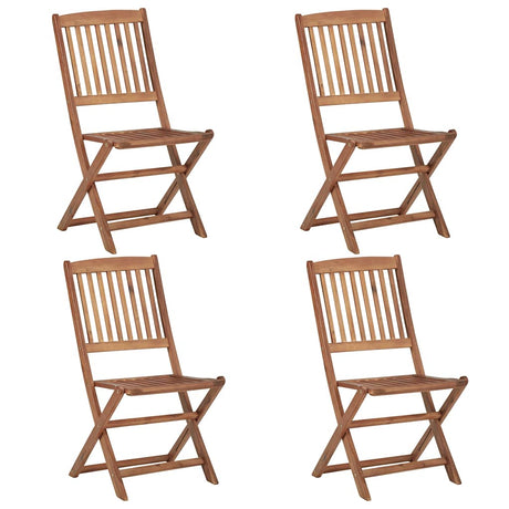 Vidaxl tuinstoelen 4 st inklapbaar met kussens massief acaciahout