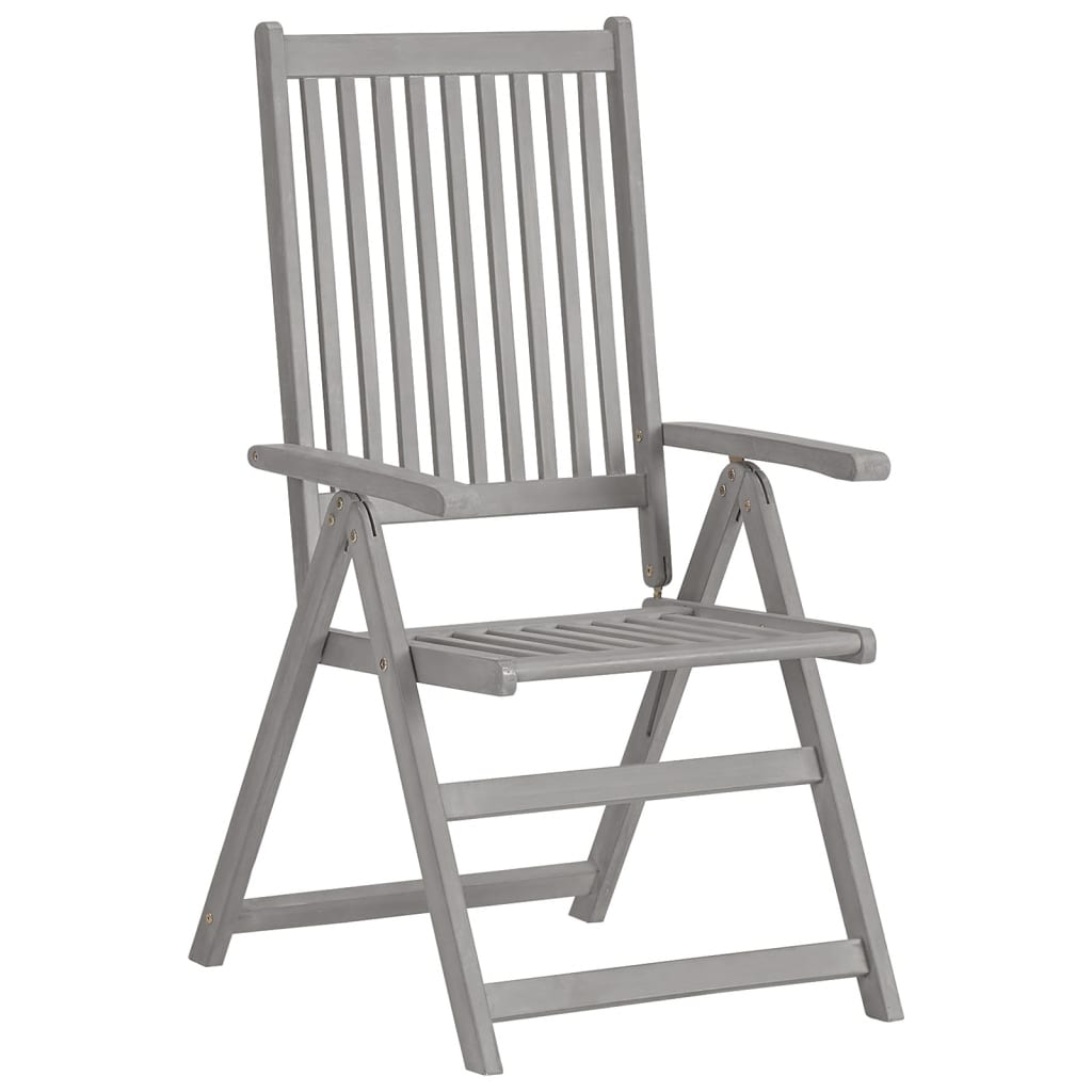 Vidaxl tuinstoelen 2 st verstelbaar met kussens massief acaciahout