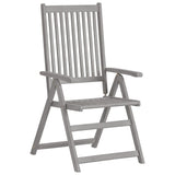 Vidaxl tuinstoelen 2 st verstelbaar met kussens massief acaciahout
