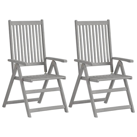 Vidaxl tuinstoelen 2 st verstelbaar met kussens massief acaciahout