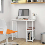 Vidaxl computerbureau 80x40x72 cm mdf en metaal wit